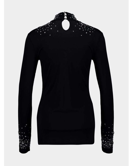 Rabanne Black Rabanne Embellished High-Neck Top