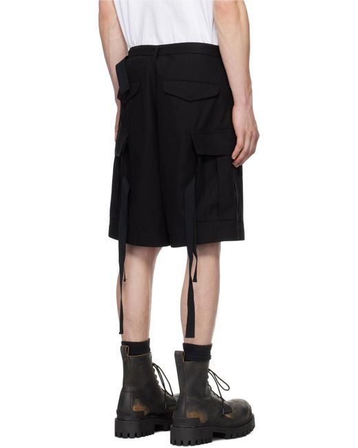 Sacai Blue Belted Cargo Shorts for men
