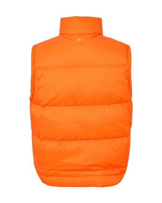 Lacoste Orange Lightweight Vest for men