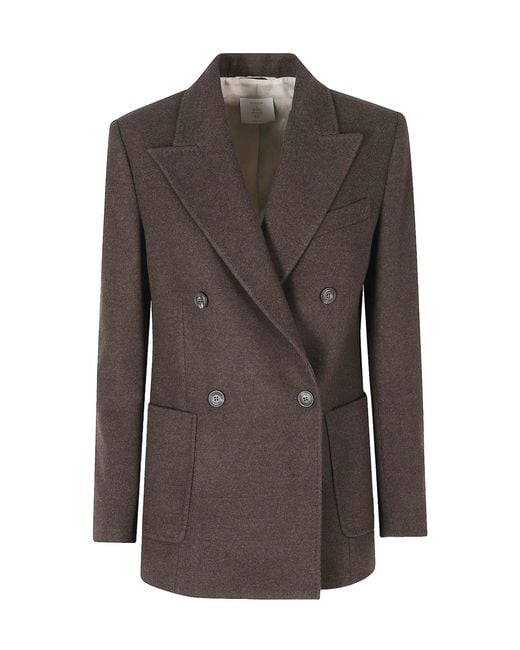 Eleventy Brown Double-Breasted Suit Jacket