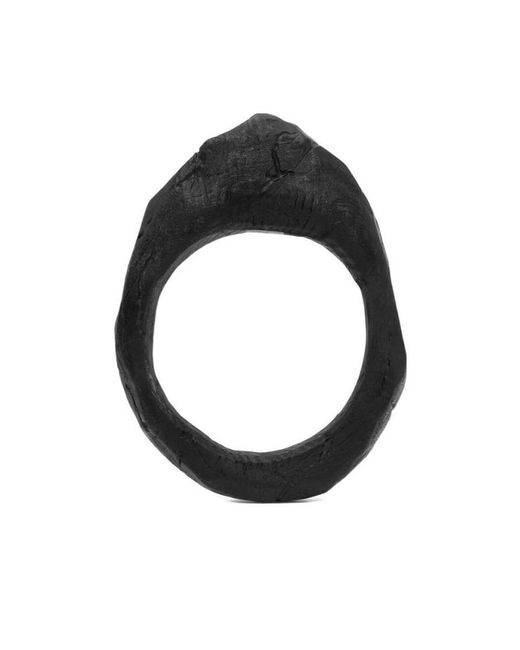 Saint Laurent Black Scratch Volcanic Bangle