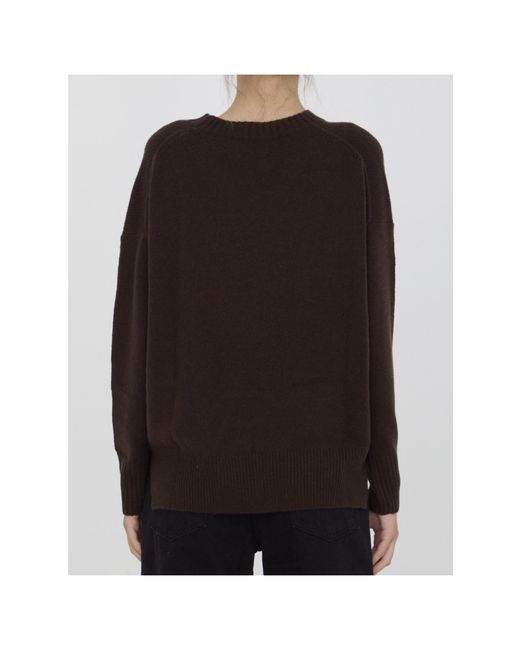 Allude Black Crewneck Long-Sleeve Knitwear