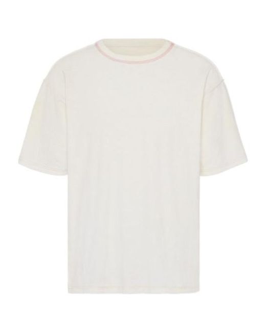 Maison Margiela White Contrast Stitch T-Shirt for men