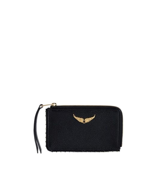 Zadig & Voltaire Black Logo Identification Card Clip