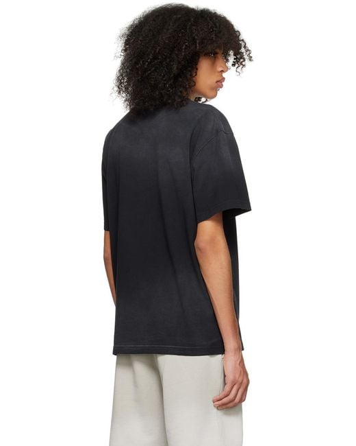 A_COLD_WALL* Black A-Cold-Wall* Gradient Logo Printed Crewneck T-Shirt for men