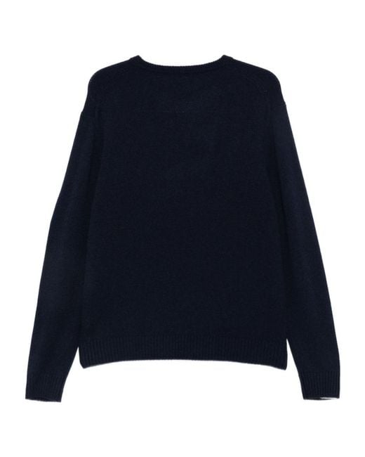 Aspesi Blue Crew-Neck Long-Sleeve Sweater for men