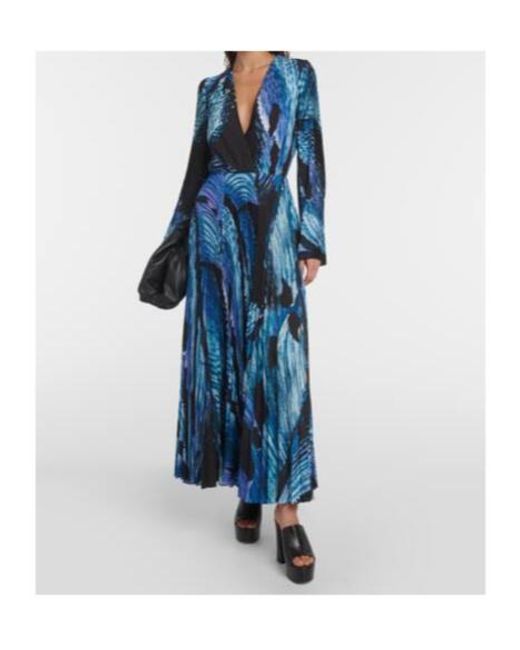 Altuzarra Blue Antiparos Pleated Maxi Dress