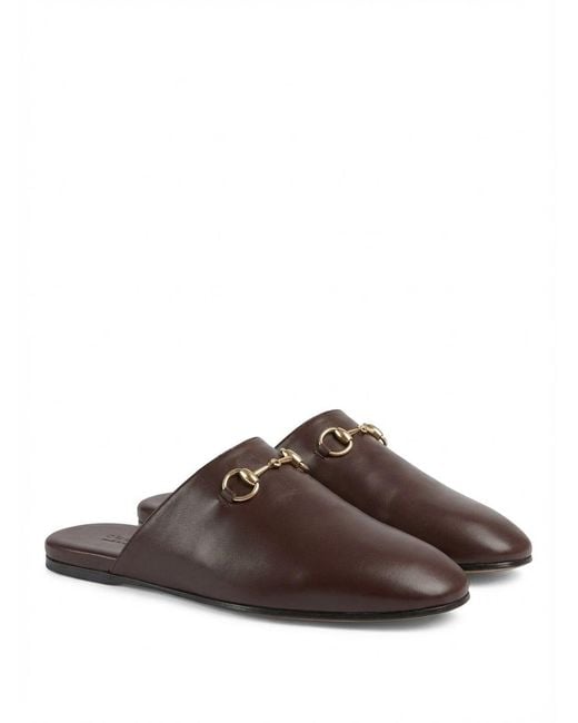 Gucci Brown Horsebit Mules for men