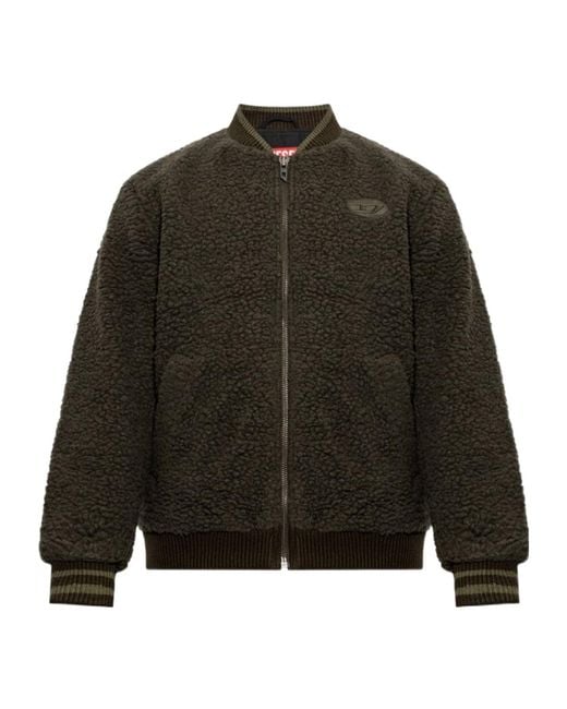DIESEL Green Long-Sleeve Jacket for men