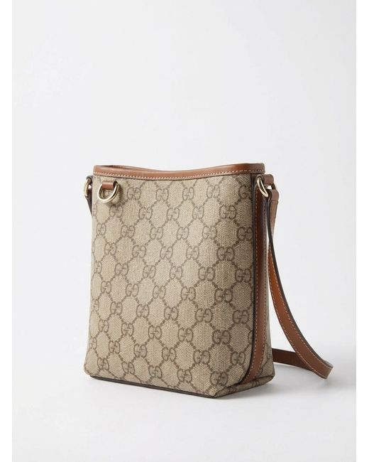 Gucci Natural Gg Emblem Nano Bucket Bag