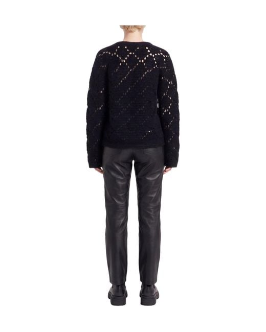 Isabel Marant Black Solid Color Knitted Sweater