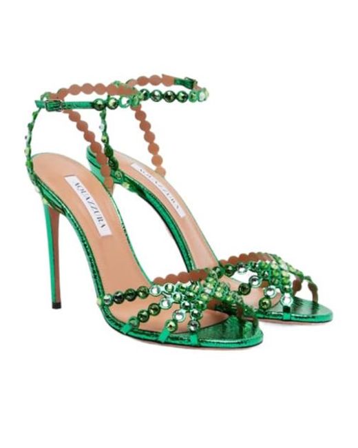 Aquazzura Green Fashionable And Simple High Heels