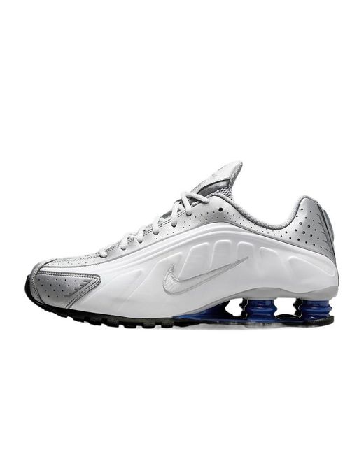 Nike White Shox R4 Lace-Up Sneakers for men