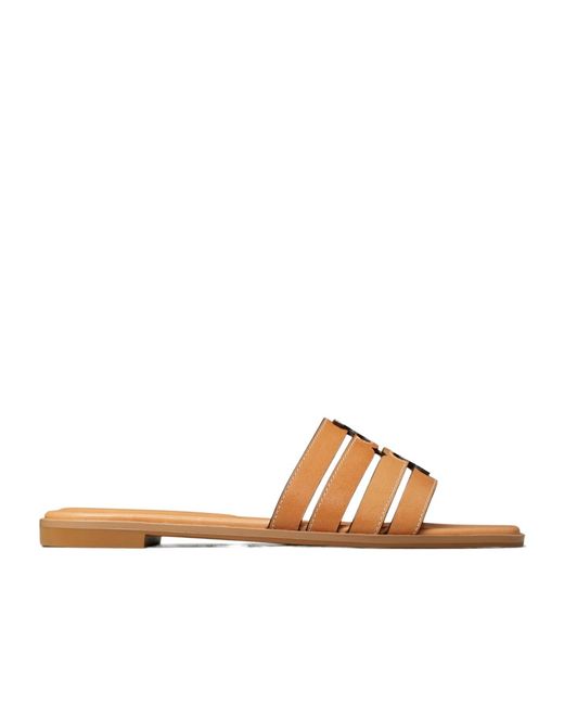 Tory Burch Brown Ines Multi-Strap Sandals