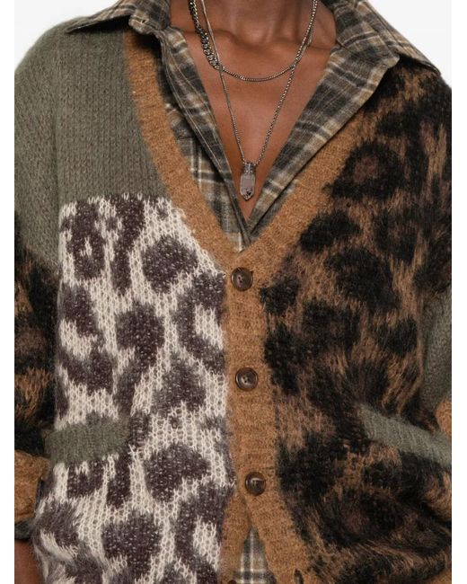 R13 Yellow Alpaca Leather Cardigan