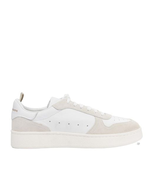 Officine Creative White Round Head Low-Cut Casual Shoes