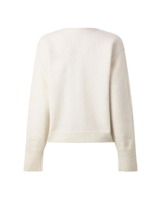 Bottega Veneta White Vneck Knit Cardigan