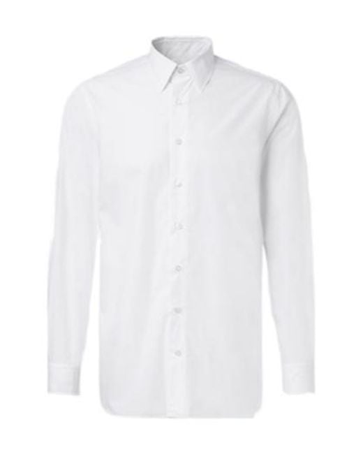 Lardini White Cotton Poplin Shirt for men