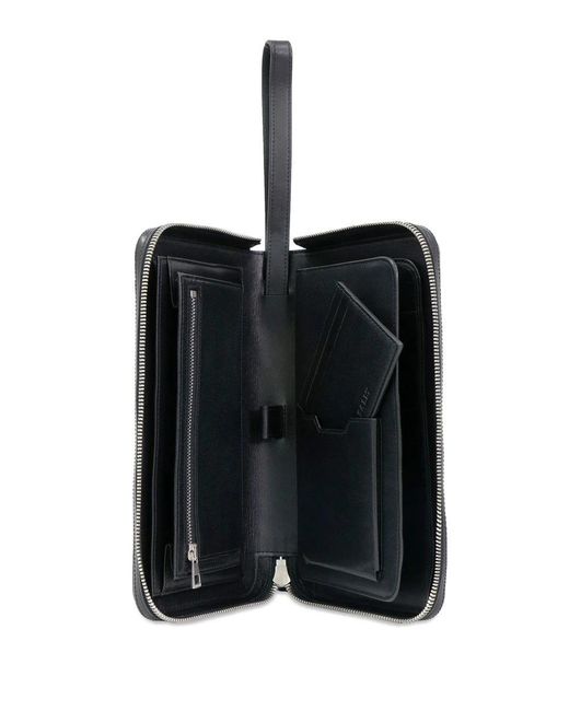 Bally Black Zipper Wallet for men