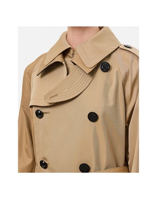 Sacai Metallic Double Breasted Trench Coat