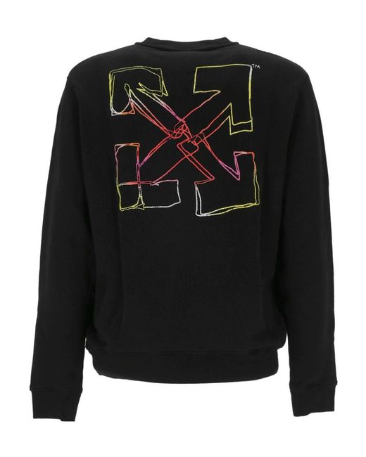 Off-White c/o Virgil Abloh Black Graphic-Print Cotton Sweatshirt