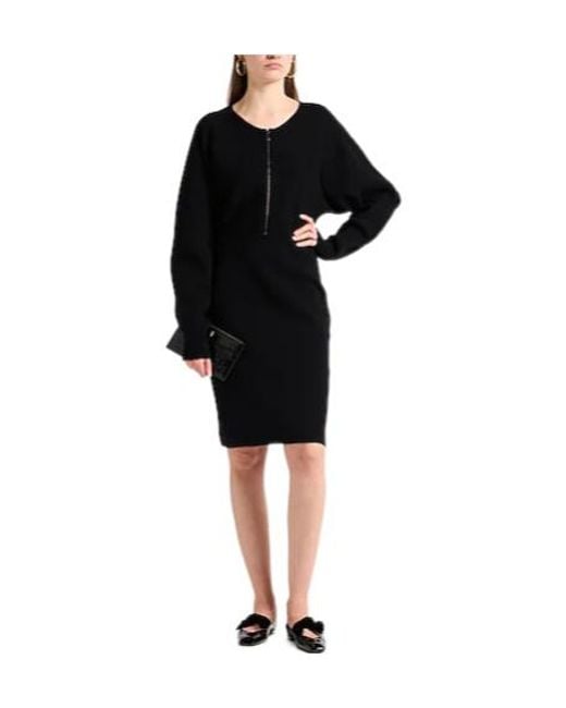 Max Mara Black Fitted Knit Dress