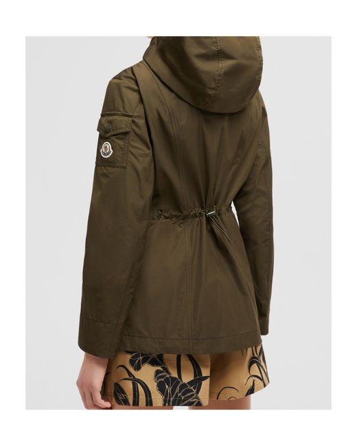 Moncler Green Leandro Logo Patch Hooded Jacket