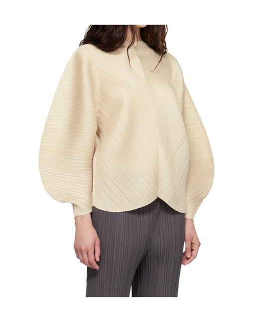 Pleats Please Issey Miyake Natural Coast Top