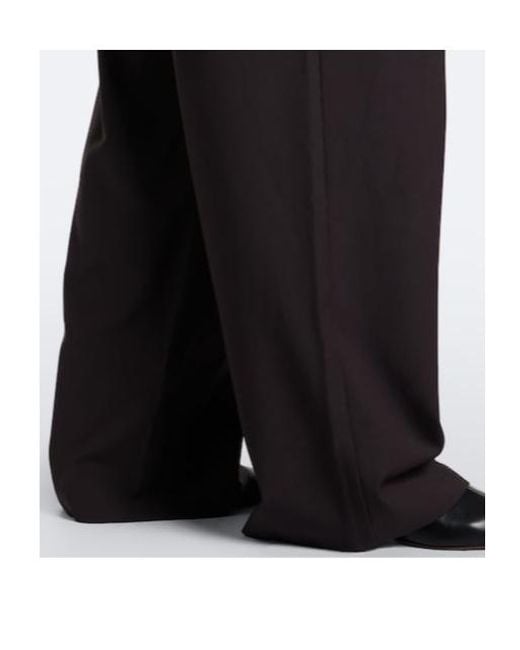 Frankie Shop Black Ripley Pleated Wide-Leg Pants