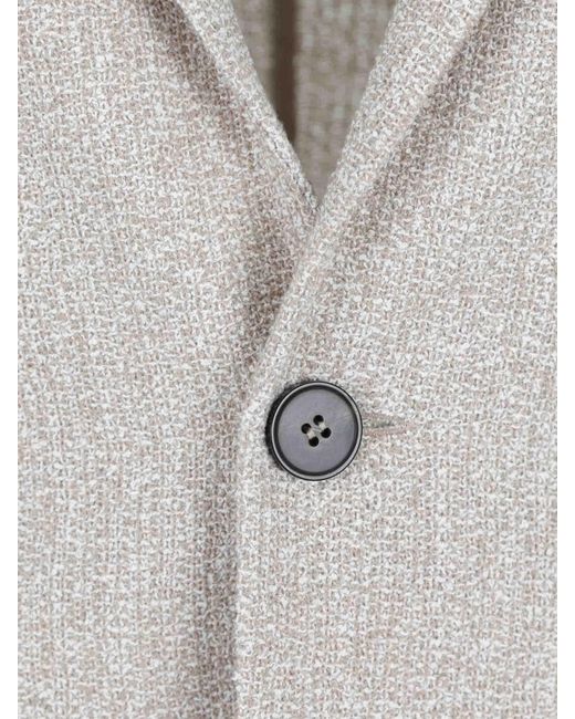 Harris Wharf London Gray Long-Sleeved Suit Jacket for men