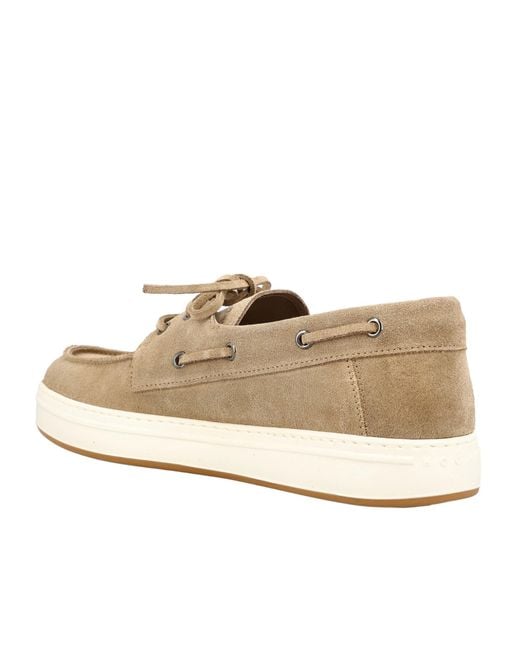 Hogan Natural Almond Toe Lace-Up Shoes for men
