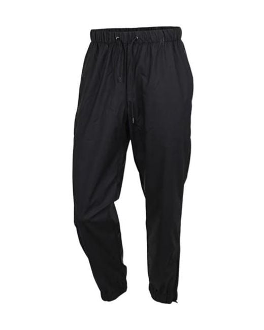 Rains Black Drawstring Casual Pants