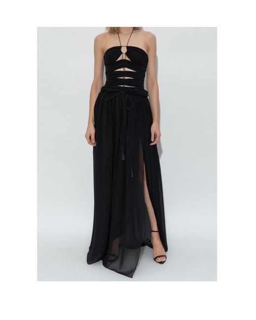 Tom Ford Black Cut-Out Strapless Maxi Dress