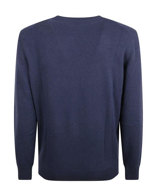 Zegna Blue Crew-Neck Sweater for men