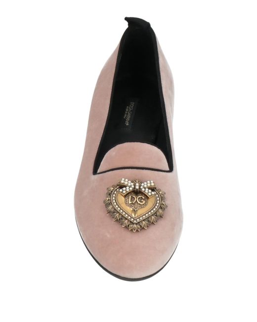 Dolce & Gabbana Brown Round Toe Slippers