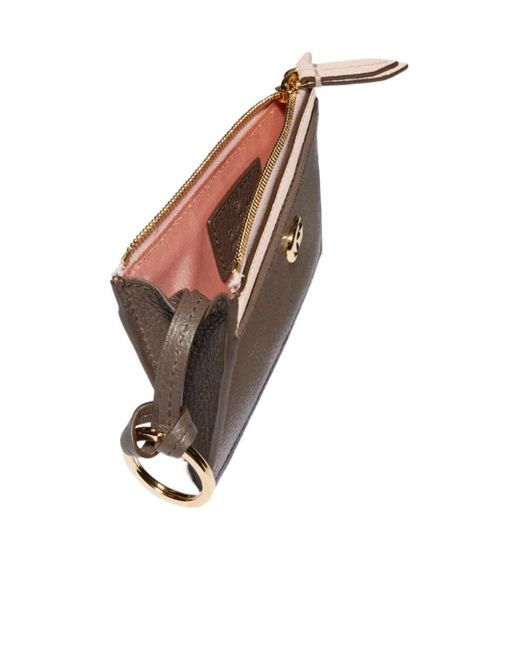 Gucci Brown Bi-Color Gg Marmont Zip Key Pouch