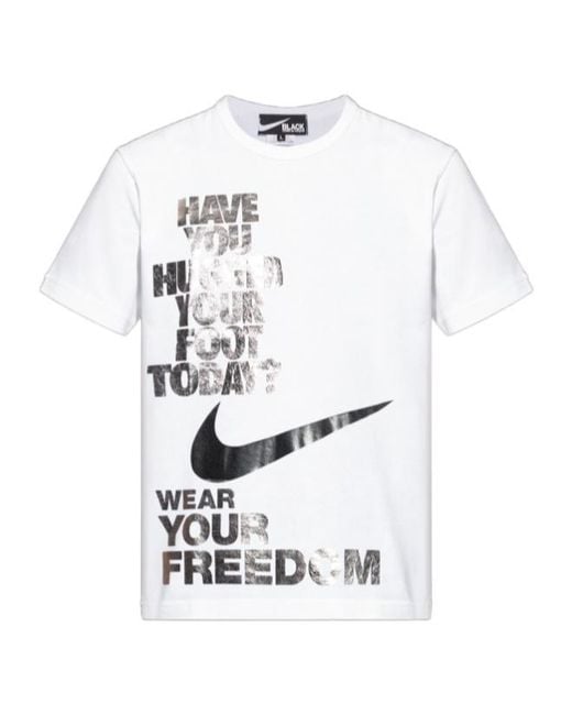 Comme des Garçons White Crew Neck Short-Sleeved T-Shirt for men