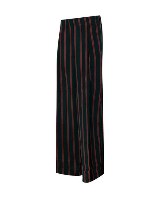 Dries Van Noten Black Striped Casual Pants