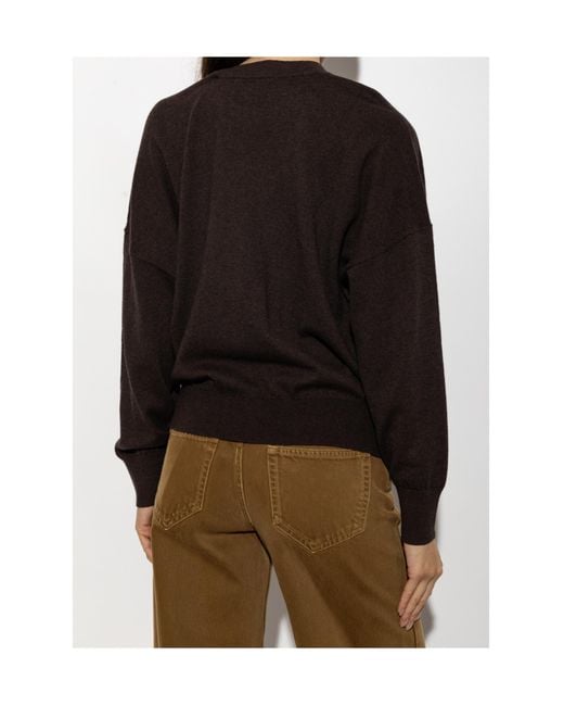 Isabel Marant Black Long-Sleeve Knit Top