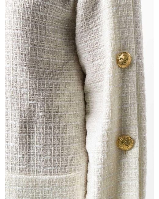 Moschino White Button Details Loose Cardigan
