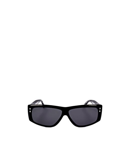 Isabel Marant White Geometric Frame Sunglasses