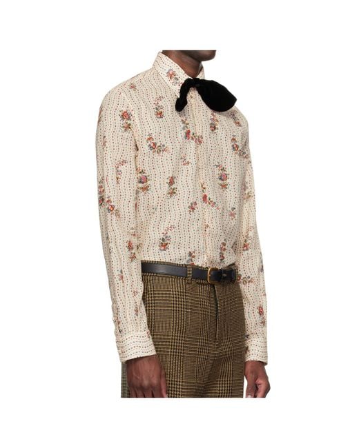 Valentino Natural All-Over Patterned Button-Up Shirt for men