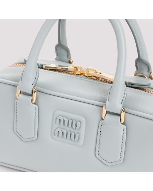 Miu Miu Gray Arcadie Zipped Tote Bag