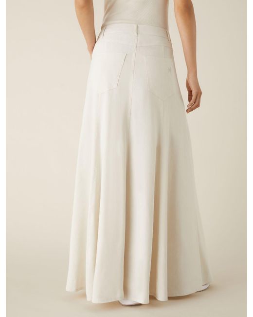 Marella White Button-Down Skirt