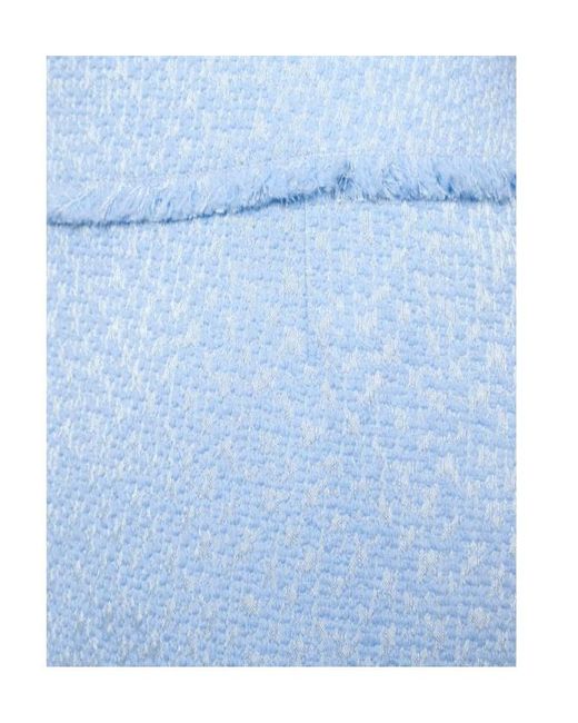 Dolce & Gabbana Blue A-Line Tweed Skirt