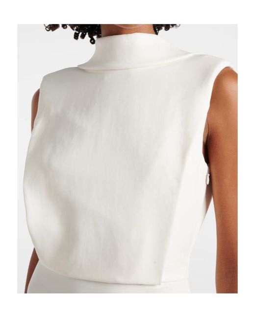 Roland Mouret White Cady Midi Dress