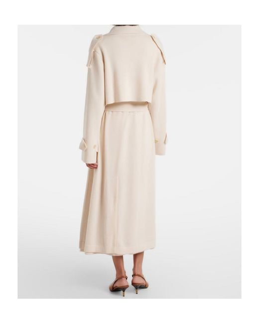 Jardin Des Orangers Natural Wool And Cashmere Trench Coat