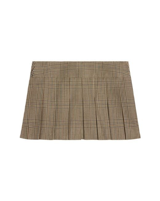 Céline Brown Pleated Bandeau Mini Skirt