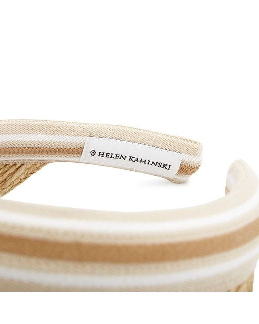 Helen Kaminski Natural Bianca Striped Sun Visor Hat