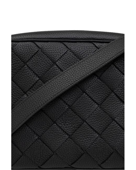 Bottega Veneta Black Intrecciato Medium Shoulder Bag for men